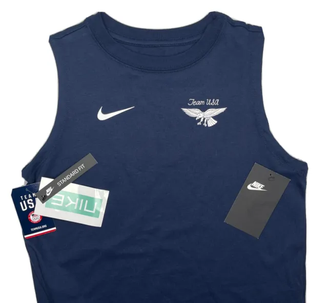 Nike USA Olympics Team Tank Top Shirt Tokyo Japan Eagle Logo Girls Sz L NWT