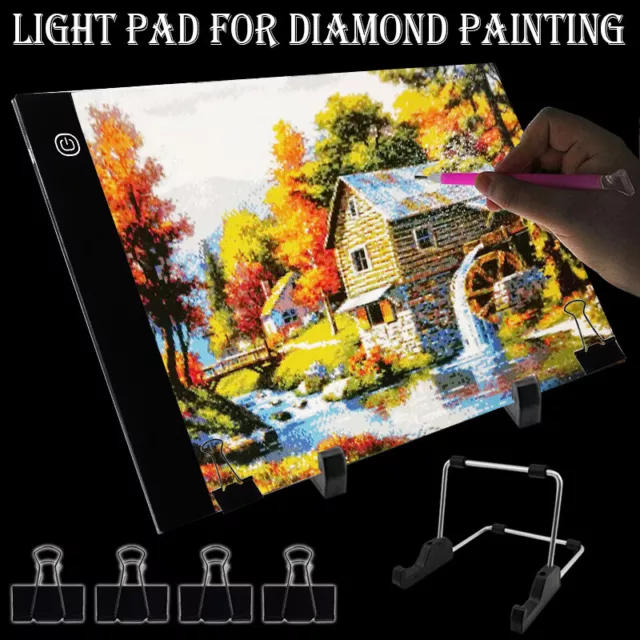 A4 LED Light Pad For Diamond Painting 5D Diamond Embroidery Light Board Tool #km