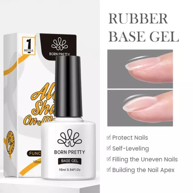 Rubber Base Gel Clear 10ml Born Pretty