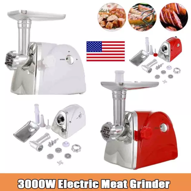 3000 Watt Electric Meat Grinder Kitchen Industrial Stainless Steel Sausage Maker