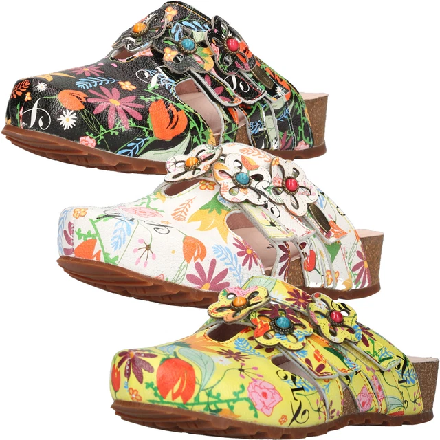 Laura Vita Sabots Brcyano 20 Femmes Chaussures Mule Motif Floral