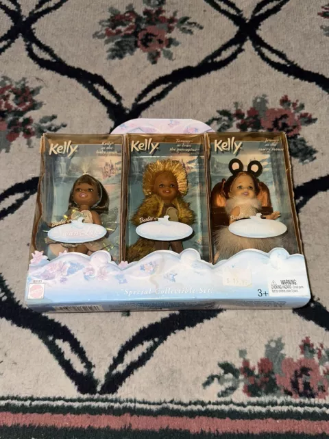 Rare New In Box Barbie Swan Lake Set Of 3 Kelly Tommy Jenny Doll Collectible