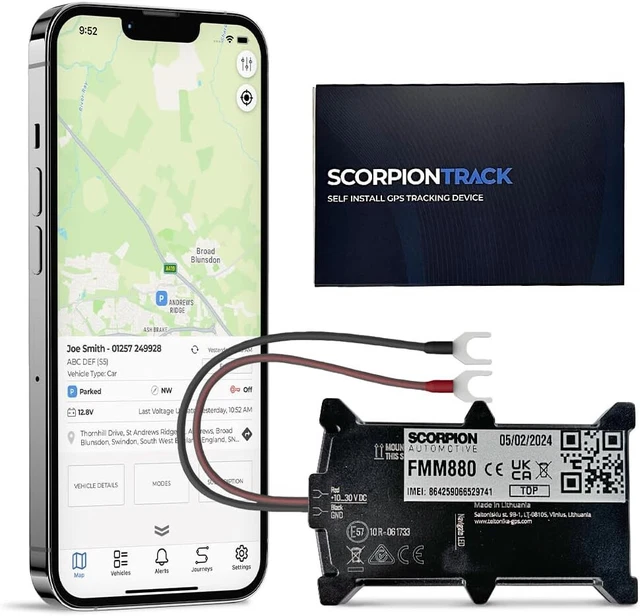 SCORPIONTRACK SELFINSTALL GPS Vehicle Tracker Car Van etc with 12M