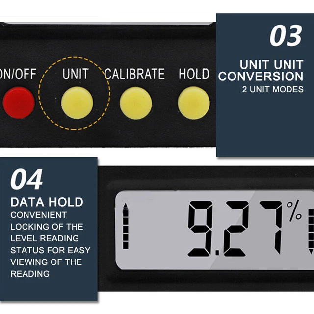 Magnetic Digital Inclinometer Tilt Box Gauge Angle Finder Protractor