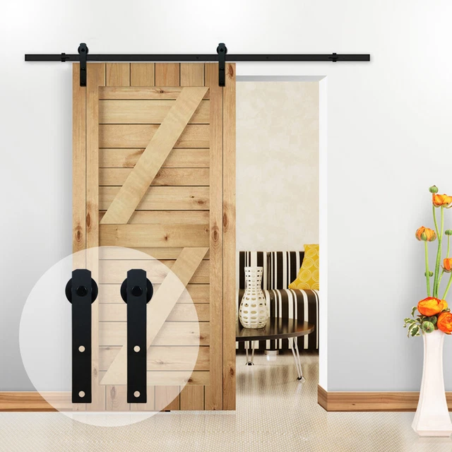4FT ~ 20FT Sliding Barn Door Hardware Kit for Single/Double/Bypass I Roller