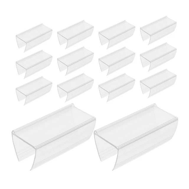 Lot De 30 Porte-étiquettes D'étagère En PVC Transparent - Dimensions 6x2.5 Cm - Clip Pour étagère Métallique Ou Bois - 5
