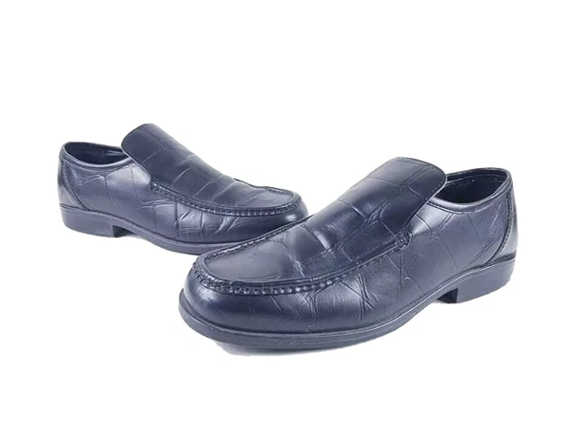 Scarpe casual casual casual nere Barratts da uomo in pelle taglia 11UK/46EUR