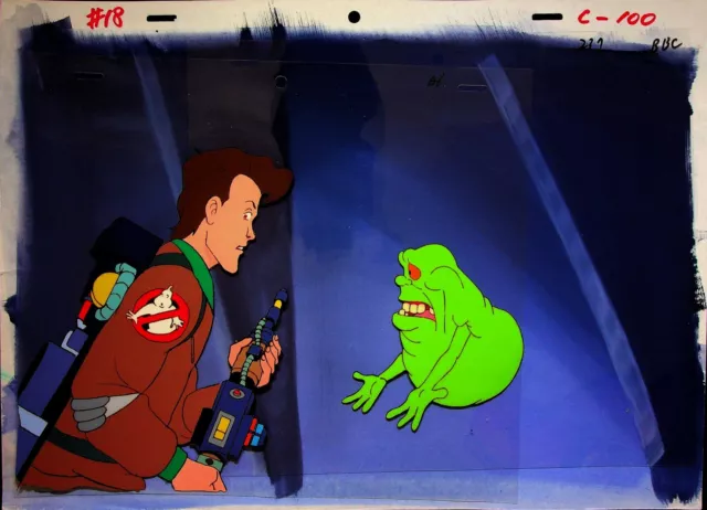 The Real Ghostbusters 1986 Production PETER Cel and Hand Painted Background DiC