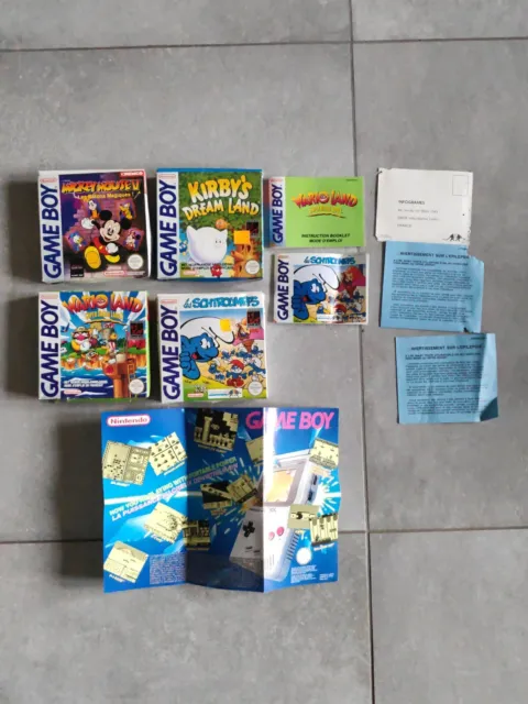 Nintendo Game Boy Boite Vide Jeux Mickey Mouse V Wario Land Super Mario Land...