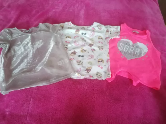 T-shirt abiti estivi ragazze, pacchetto tuta età 9-10 anni 4 articoli