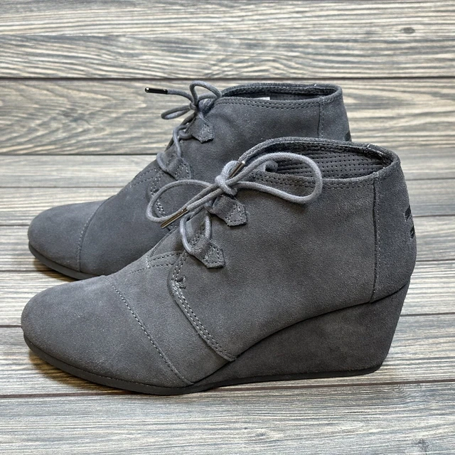 TOMS Forged Iron Grey Suede Women’s Kala Bootie - Women’s Size 10 - 10012957