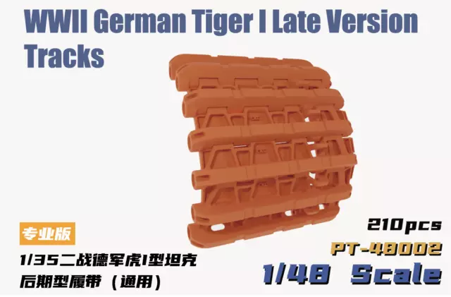 HEAVY HOBBY PT-48002 , Ger. Tiger I Late Version Tracks, 3D printed ,SCALE 1/48