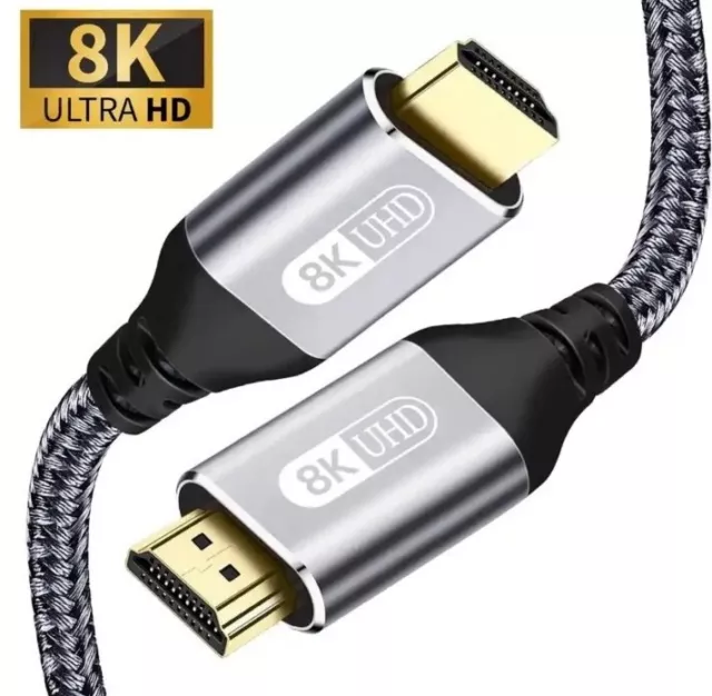 câble HDMI 4K 120Hz - HDR UHD eARC 48Gbps Ultra Haute Vitesse 2 Mètre