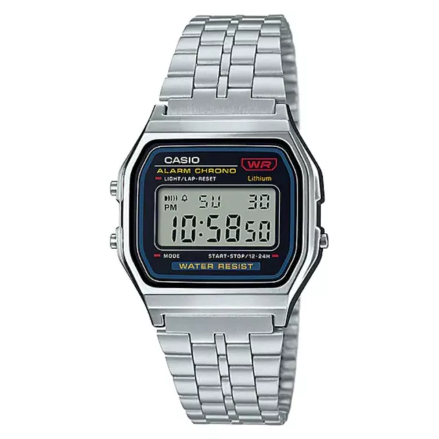 Orologio CASIO A159WA-N1DF VINTAGE Uomo Donna Unisex Classico Nero Chrono