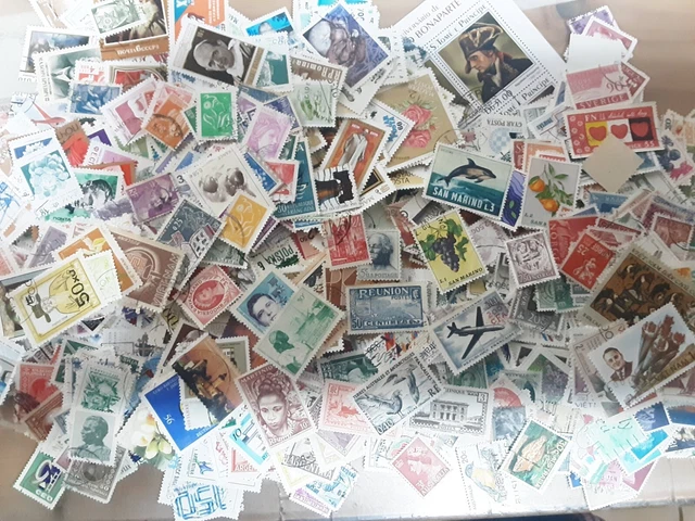 Lot De 1000 Timbres De France Oblitérés - Collection Philatélie, Divers Modèles