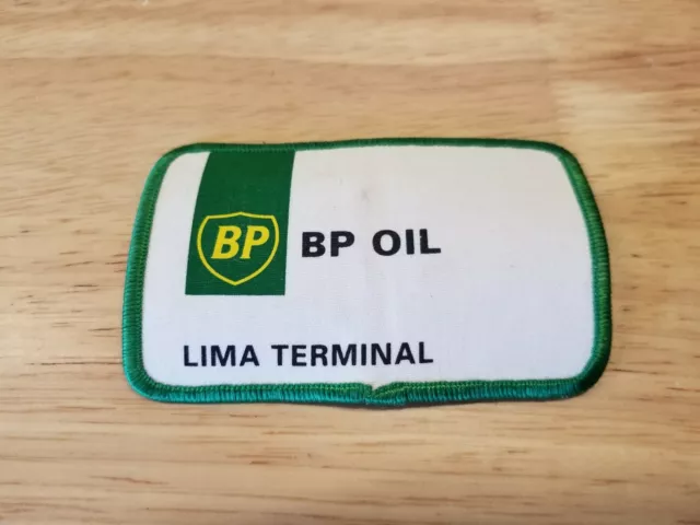 BP - British Petroleum Uniform Jacket Hat Patch Shield - LIMA TERMINAL 4" x 2.5"