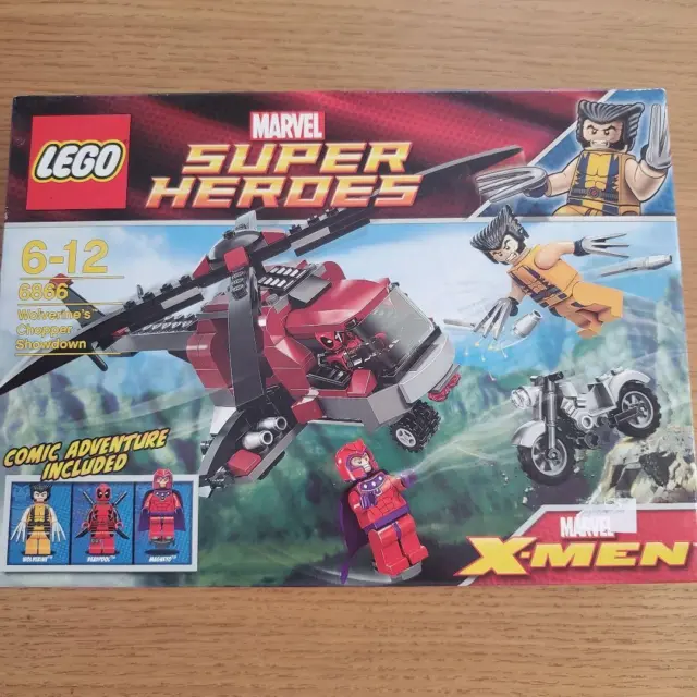 LEGO Super Heroes 6866 X-Men Wolverine Helicopter Battle New Unopened From Japan