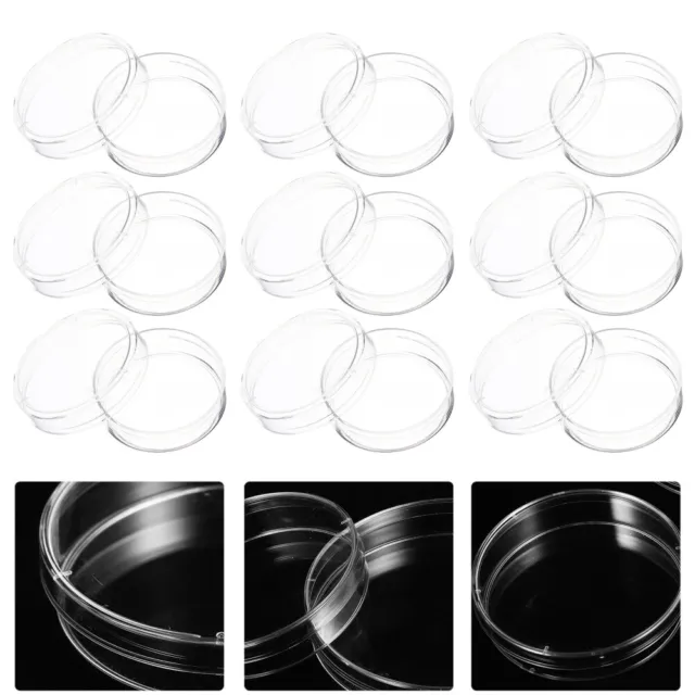 30 Pcs Plastic Culture Plate Child Petri Dishes with Agar for Shots