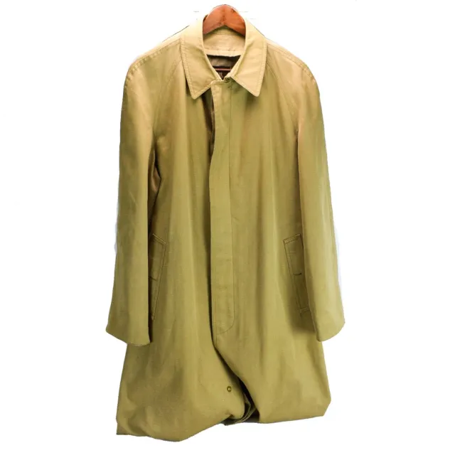 LANVIN Jacket 40R Medium Large M L Tan Brown Coat Rain Cotton Japan Trench