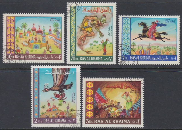 Ras al Khaima 1967 used Mi.156/60 A Tausendundeine Nacht Märchen Fairy Tales