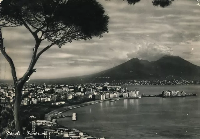 Cartolina Campania Napoli Panorama Viaggiata Anno 1958