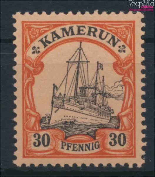 Briefmarken Kamerun (Dt. Kolonie) 1900 Mi 12 mit Falz Schiffe, Boote(9643995