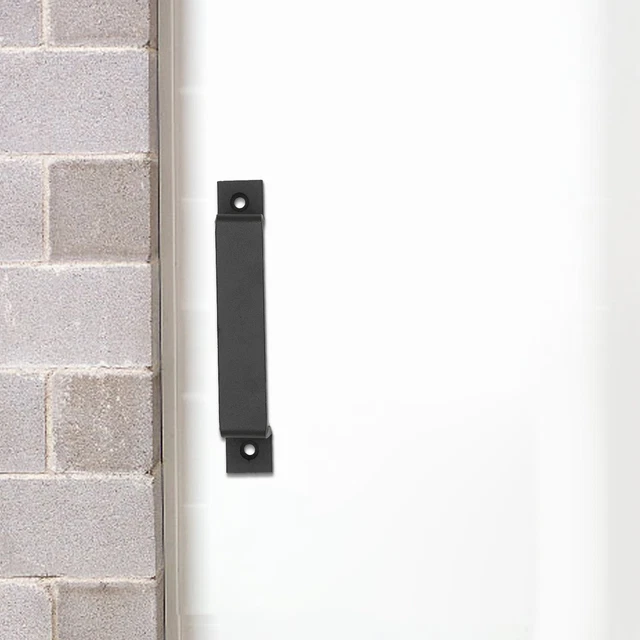 Sliding Barn Door Pull and Flush Handle Gate Hardware Set Iron Matte Black 2