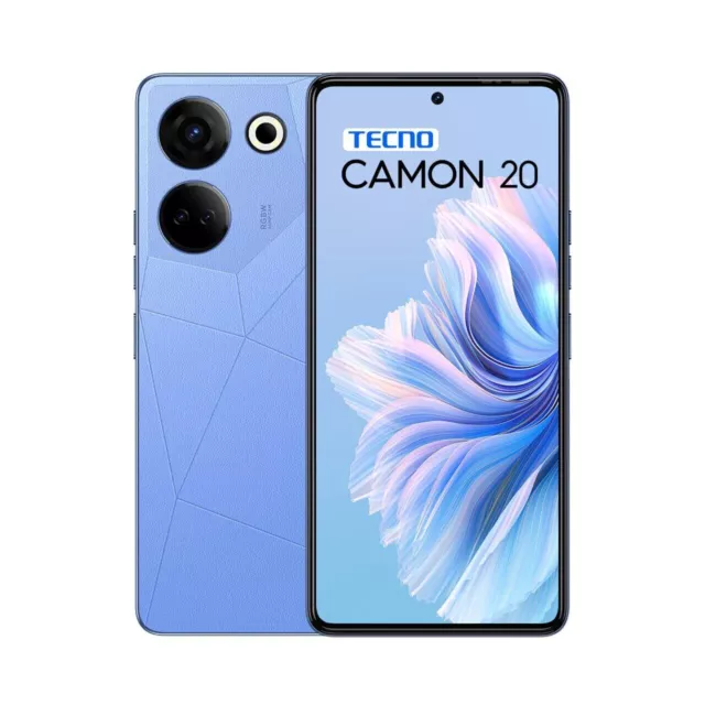 Tecno Camon 20 ab Werk entsperrt – Dual-SIM – 6,67 Zoll FHD + AMOLED – 8 GB...