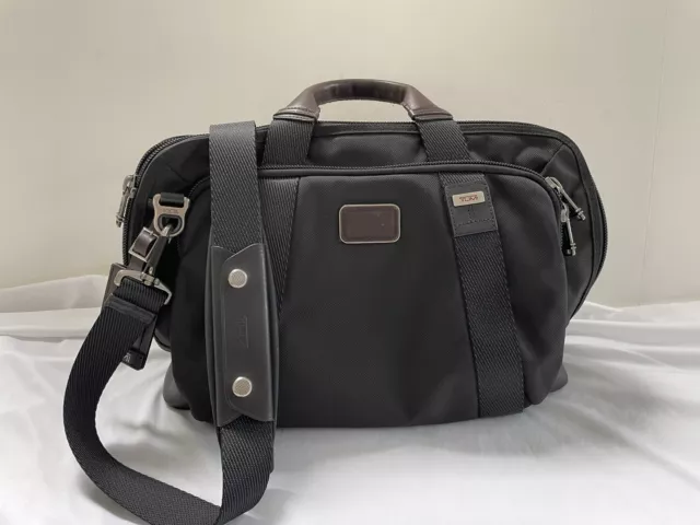 Tumi Alpha Bravo Hansen Briefcase Laptop bag Carry On Hickory Nylon Leather