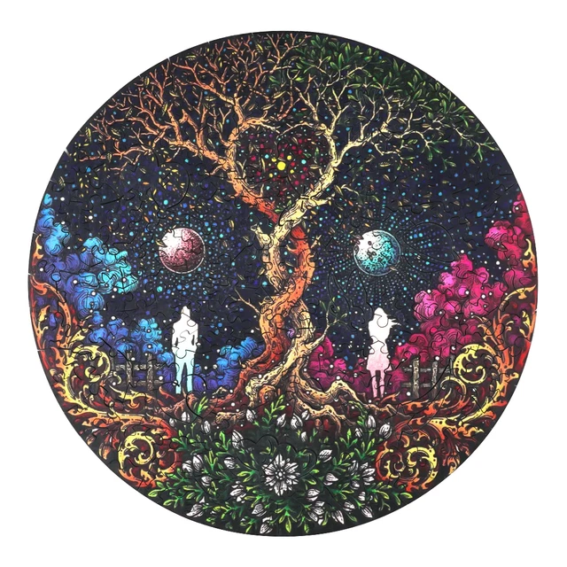 Charming Garden Wooden Jigsaw Puzzle Unique Shapes Pieces Gift For Kids Adults