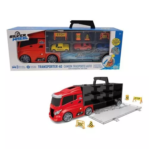 Mezzo stradale Ods Camion Transporter 40 con 3 auto incluse 41424