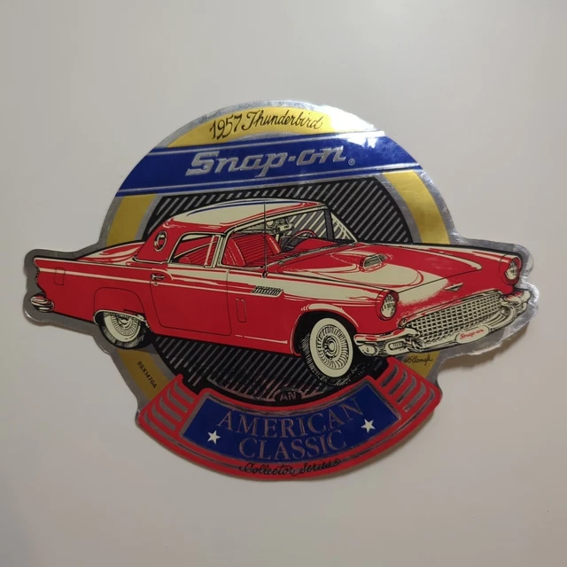 Snap-On Tool Box Reflective Vintage 1957 Chevy Sticker Genuine 7in Wide