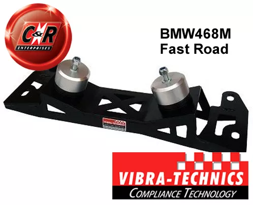 Fits E46 M3 (6 Spd S54 inc SMG) Vibra Technics Trans Mount FastRoad+Race BMW468M