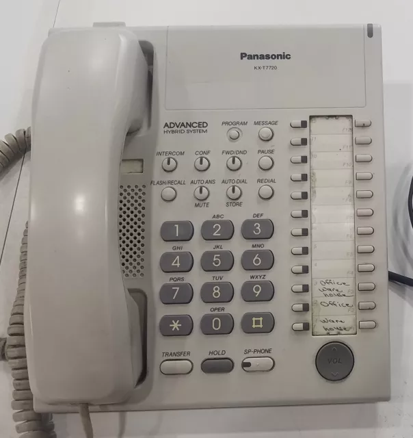 Panasonic KX-T7720 Advanced Hybrid Digital Phone White