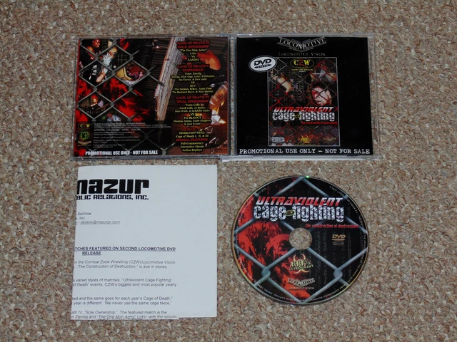CZW ULTRAVIOLENT CAGE Fighting - Rare Wrestling DVD - Ft. Nick