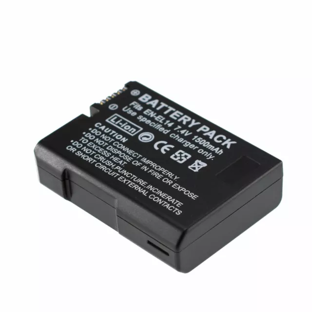 EN-EL14A Rechargeable Battery for Nikon D3500,D5600,D3300,D5100 Cameras & More 3