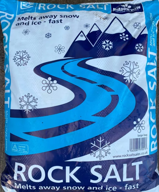 ROCK SALT  De Icing Gritting Snow & Ice Defrost Road/Drives/Paths