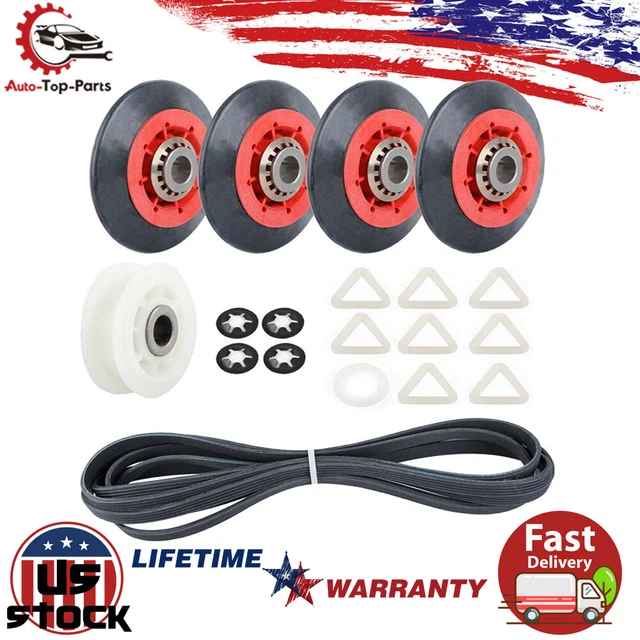 DRYER REPAIR KIT Belt Rollers & Idler 4392067 For Whirlpool Kenmore