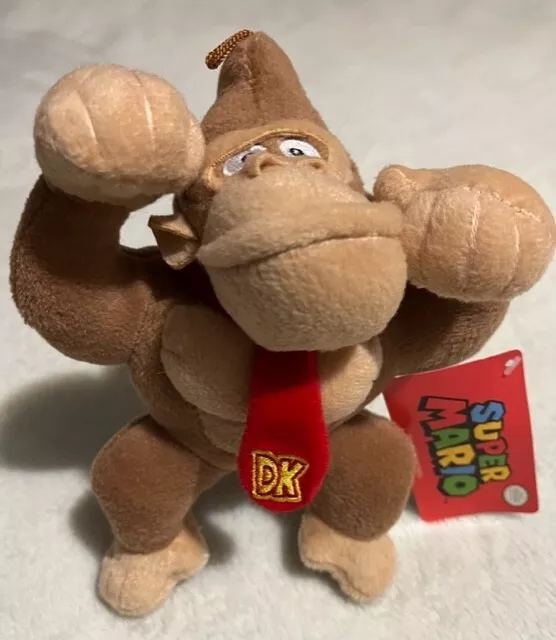 Donkey Kong 8” Plush Stuffed Gorilla 2018 Nintendo Super Mario Bros Videogame