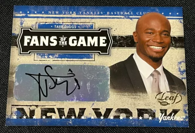 2005 Donruss Leaf Fans of the Game Taye Diggs FG-3 Autograph Card AA