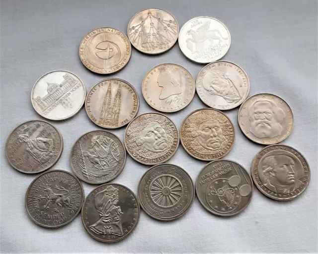 Konvolut von 17 x 5 Deutsche Mark Sondermünzen von 1971 - 1986 3