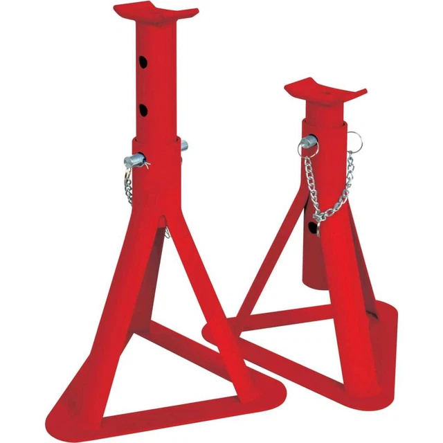Carpoint Set 2 Pezzi Supporto Asse 2000 Kg Rosso vidaXL