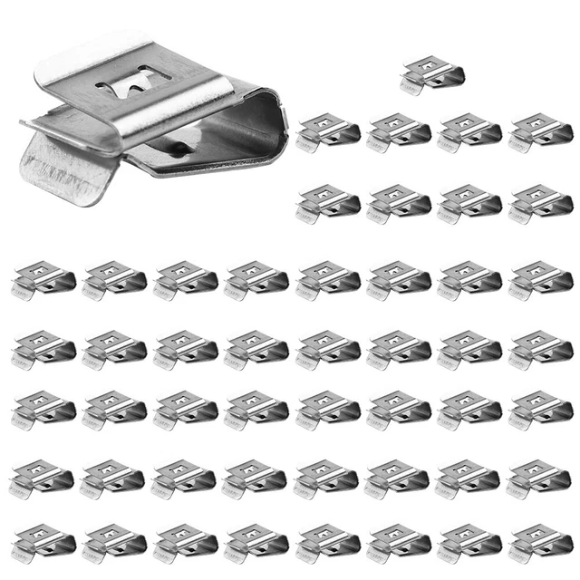50x clips de alambre de acero inoxidable para módulo fotovoltaico administración de cables fácil de instalar