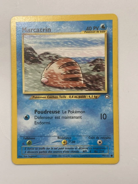 Marcacrin (Swinub) 79/111 Neo Genesis UNLIMITED Common LP French Pokemon card