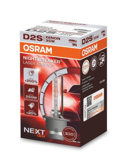 OSRAM XENARC NIGHT BREAKER LASER D2S, Next Generation, 200% more brightness, HID
