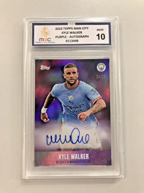 KYLE WALKER AUTO Card /25 MGC 10 Topps Manchester City 2023 £52.72 