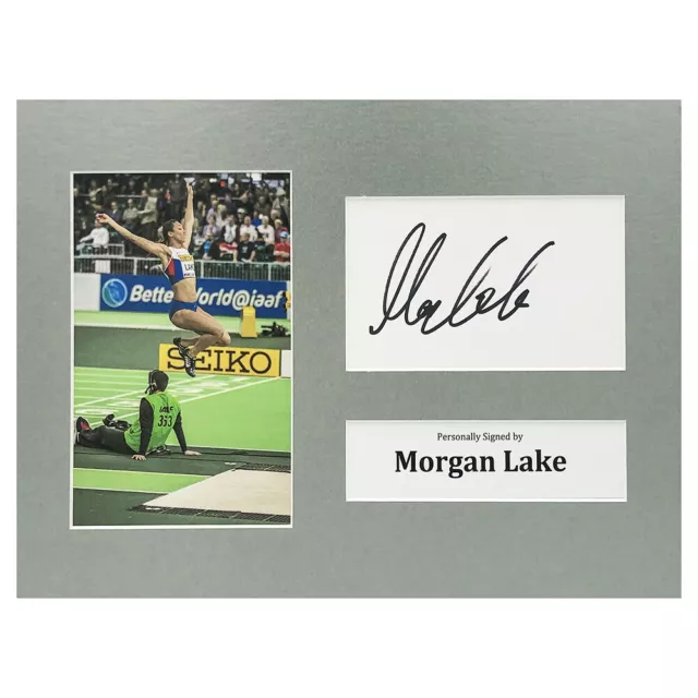 Signed Morgan Lake Photo Display - 12x8 Olympic Icon +COA