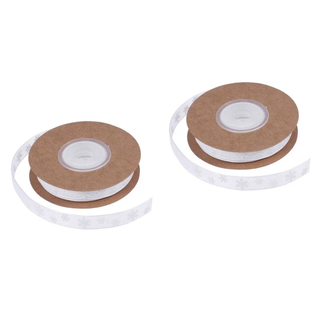 2x Weihnachten Dekor Band Bogen Verpackung Bänder Ripsband Diy Handwerk Band