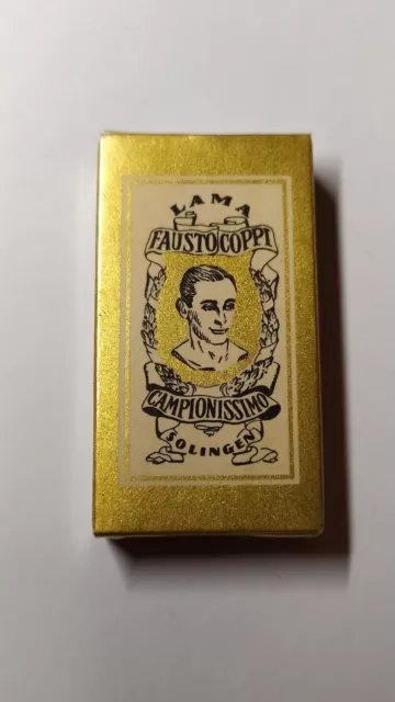 Lamette Da Barba Solingen Anni 40/50 Fausto Coppi Recordman Ciclismo campione