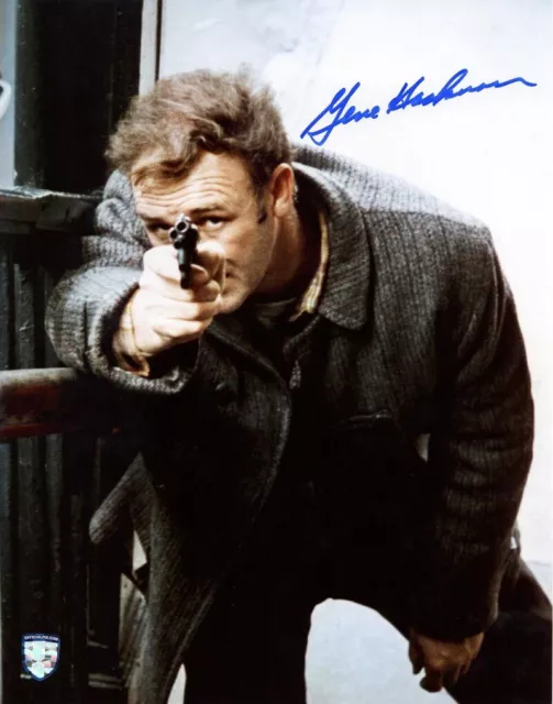GENE HACKMAN SIGNED 11x14 PHOTO POPEYE DOYLE THE FRENCH CONNECTION BECKETT BAS